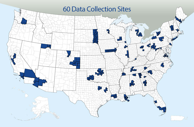 60 Data Collection Sites