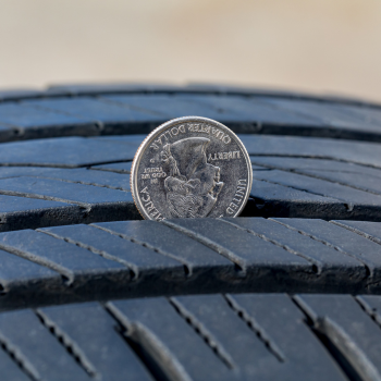 Tire Safety: Tire tread check with quarter